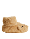 Faux Fur Spencer Bear™ Thermal Slipper Socks