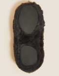 Faux Fur Ballerina Slipper Socks