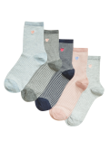 5pk Sumptuously Soft Ankle High Socks