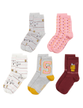 5pk Snoopy&trade; Cotton Rich Ankle High Socks