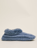 Ribbed Short Bootie Slipper Socks