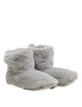 Faux Fur Pom Bootie Slipper Socks