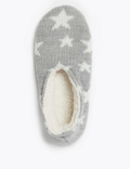 Fleece Lined Star Print Slipper Socks