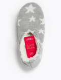 Fleece Lined Star Print Slipper Socks