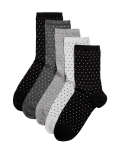5pk Seamless Toes Ankle High Socks