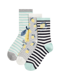 3pk Sumptuously Soft™ Lemon Ankle Socks