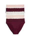 Pack of 5 Cotton Mix Lace Knickers