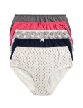 Pack 5 Cotton Mix Knickers