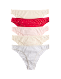 5pk Cotton Modal Brazilian Knickers