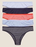 5pk Cotton Modal Brazilian Knickers