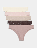 5pk Cotton Modal Brazilian Knickers