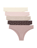 5pk Cotton Modal Brazilian Knickers
