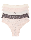 5pk Cotton Lycra® Brazilian Knickers