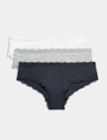 3pk Cotton Rich Hipster Knickers