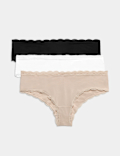 3pk Cotton Rich Hipster Knickers
