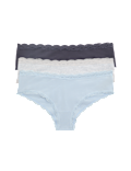 3pk Cotton Rich Hipster Knickers