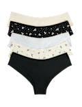 5 Pack Cotton Modal Hipster Knickers