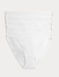 5pk Microfibre High Leg Knickers