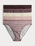 5pk Microfibre High Leg Knickers
