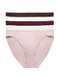 5pk Microfibre High Leg Knickers