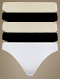 5pk Microfibre High Leg Knickers