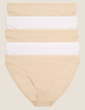 5pk Microfibre High Leg Knickers