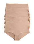 5 Pack Pure Cotton High Rise Knicker Shorts