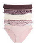 5pk Microfibre Low Rise Bikini Knickers