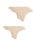 5pk Microfibre Low Rise Thongs