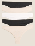 5pk Microfibre Low Rise Thongs