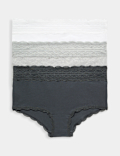 3pk Cotton Rich High Rise Shorts