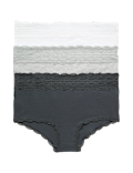 3pk Cotton Rich High Rise Shorts