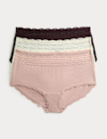3pk Cotton Rich High Rise Shorts
