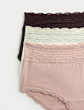 3pk Cotton Rich High Rise Shorts