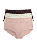 3pk Cotton Rich High Rise Shorts