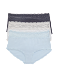 3pk Cotton Rich High Rise Shorts