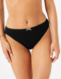 5 Pack Ornate Lace Trim High Leg Knickers