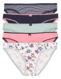 5pk Cotton Lycra® Bikini Knickers