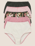 5pk Cotton Lycra® Camo Floral Full Briefs