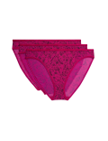 3pk Flexifit™ Sheer High Leg Knickers