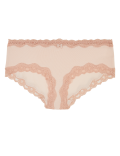 Cotton Lace Trim Low Rise Shorts