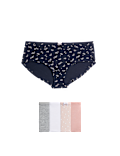 5pk Cotton Lycra&reg; Daisy Print Low Rise Shorts