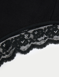 5pk Cotton & Lace High Waisted Brazilian Knickers