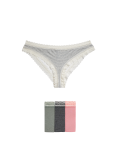 4pk Modal & Lace Brazillian Knickers