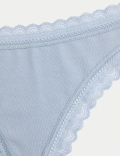 4pk Modal & Lace Thongs