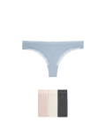 4pk Modal & Lace Thongs