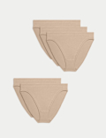5pk Cotton Modal High Waisted High Leg Knickers