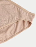5pk Cotton Modal High Waisted High Leg Knickers