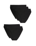 5pk Cotton Modal High Waisted High Leg Knickers