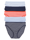 5pk No VPL Cotton Modal High Leg Knicker